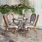 Flash Furniture Lourdes Thonet French Bistro Stacking Chair, White/Navy PE Rattan/Bamboo Print Alum Frame, 4PK 4-SDA-AD642002S-WHNVY-NAT-GG - alternate 5